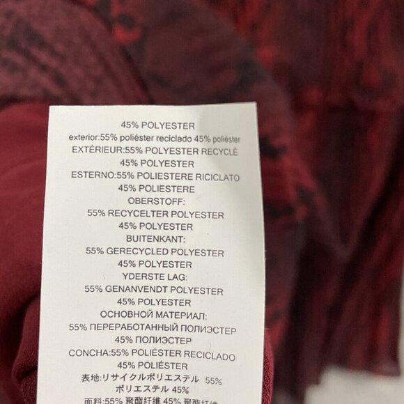 NEW Michael Kors Womens Animal Printed Pleated Top Rhubarb L - Picture 7 of 10